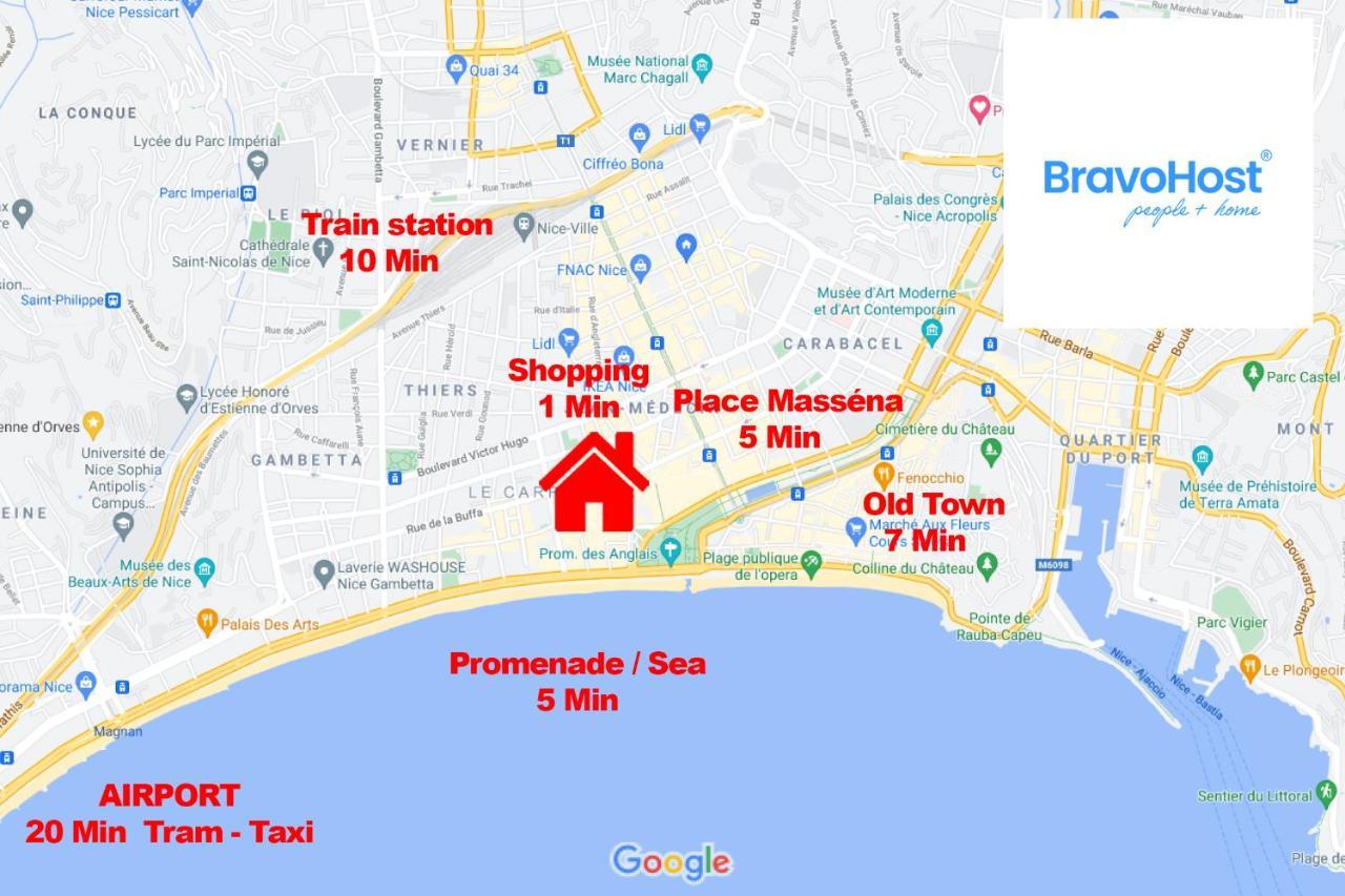 Ferienwohnung Grimaldi Centrale 5 Pers Wi-Fi Ac Nizza Exterior foto